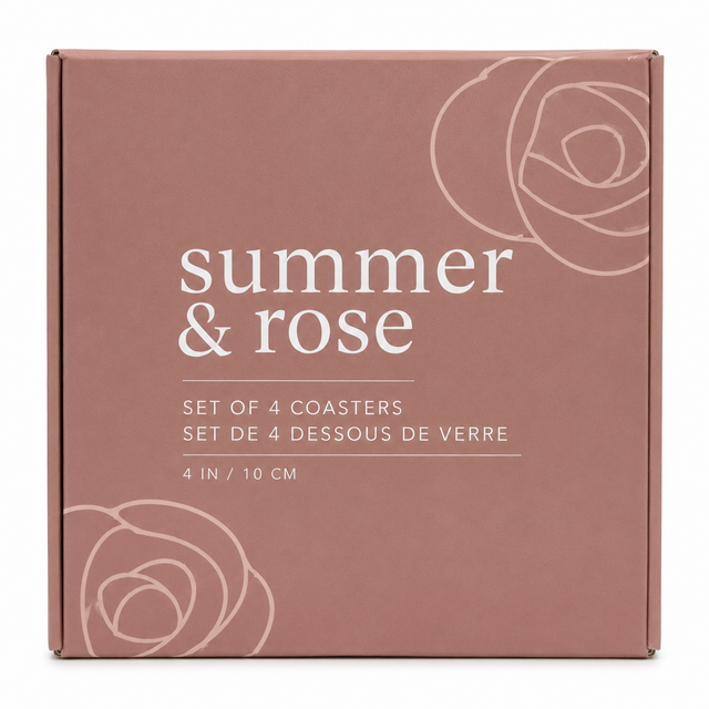 Summer & Rose Set of 4 Coasters Boxed