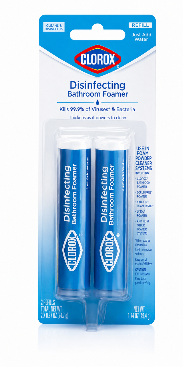 Clorox Disinfecting Bathroom Starter Kit Brown Box 2 x 0.195 oz/0.39 oz total Unboxed