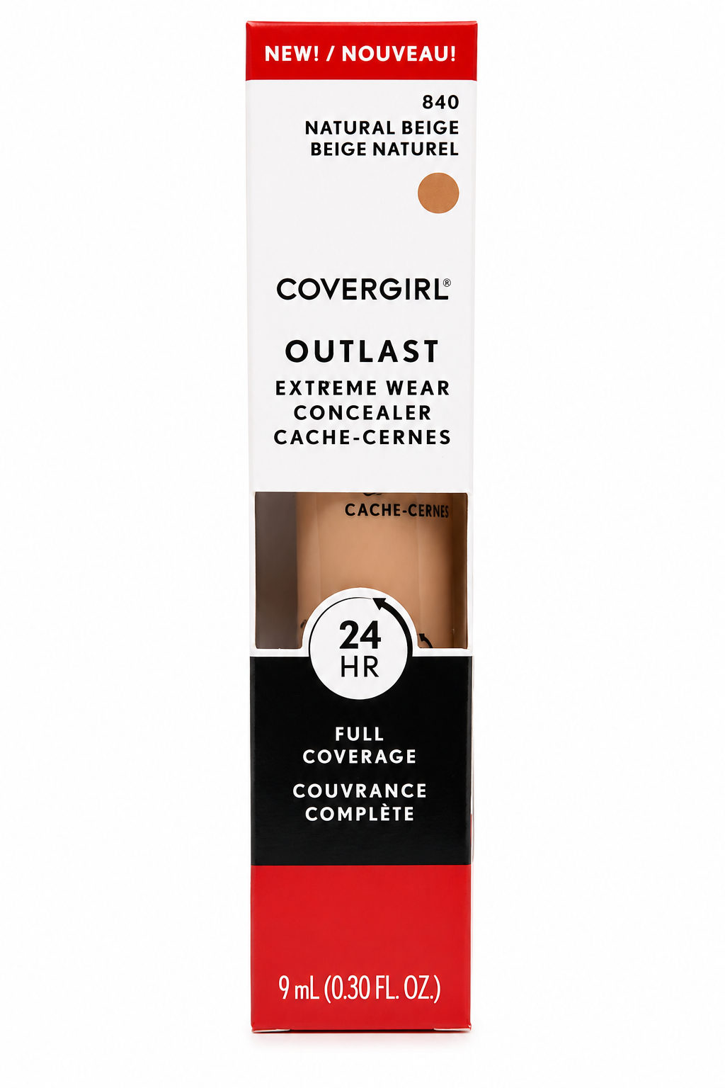 Covergirl Outlast Extreme Wear Concealer 0.3 oz Boxed Shade: 840 Natural Beige