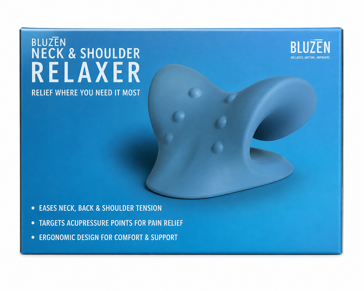 BluZen Neck and Shoulder Relaxer Blue Boxed