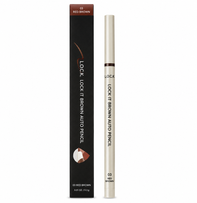 Lock It Brow Auto Pencil 0.01 oz Boxed Color: 03 Red Brown