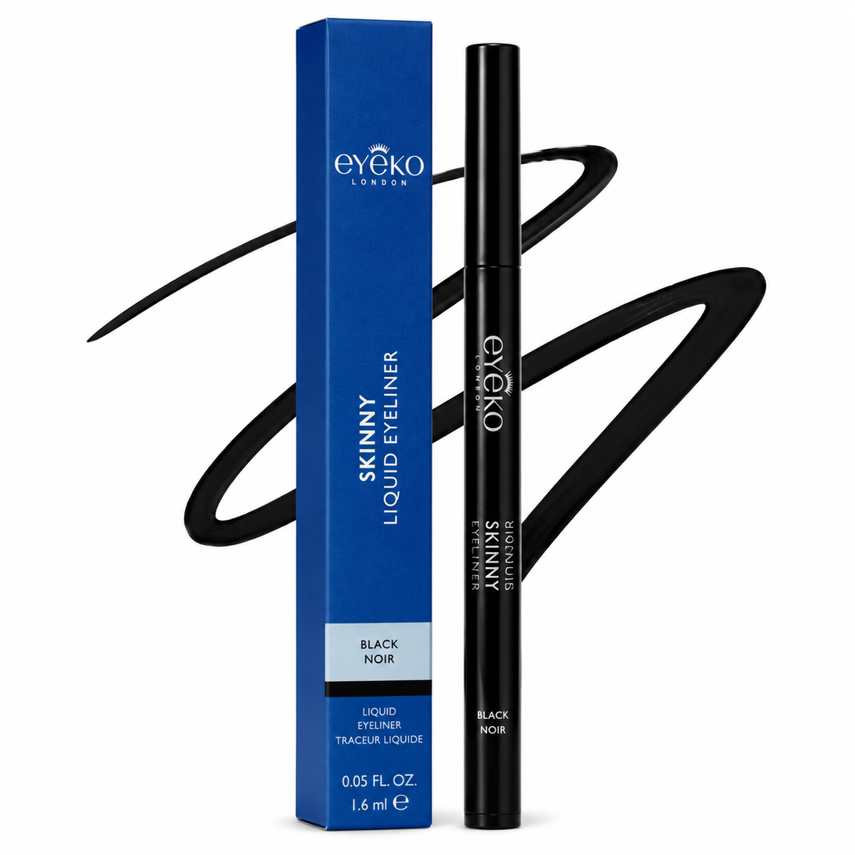 Eyeko London Skinny Liquid Eyeliner 0.05 oz Boxed Color: Black Noir