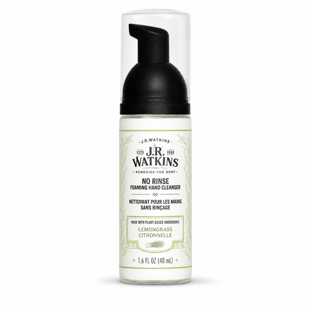 J.R. Watkins No Rinse Foaming Hand Cleanser Lemongrass 1.6 oz Loose