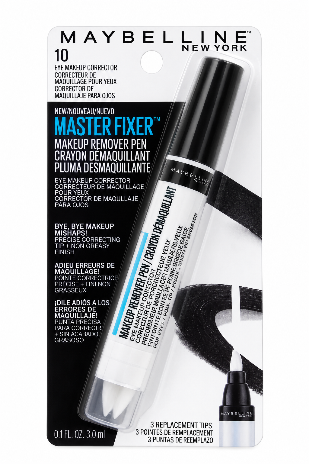 Maybelline Facestudio Master Fixer Makeup Remover Pen 0.1 oz Carded