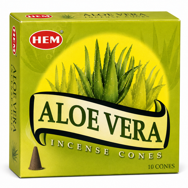 Hem Aloe Vera Incense Cones 10 Cones Box Boxed