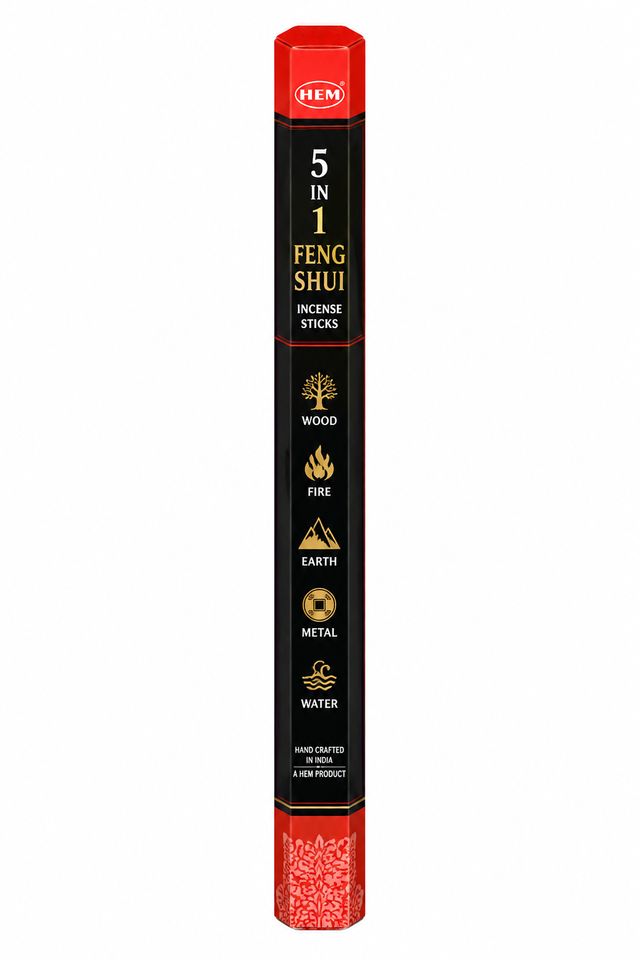 Hem 5 in 1 Feng Shui Incense Sticks 20 Sticks Tube Hex Boxed