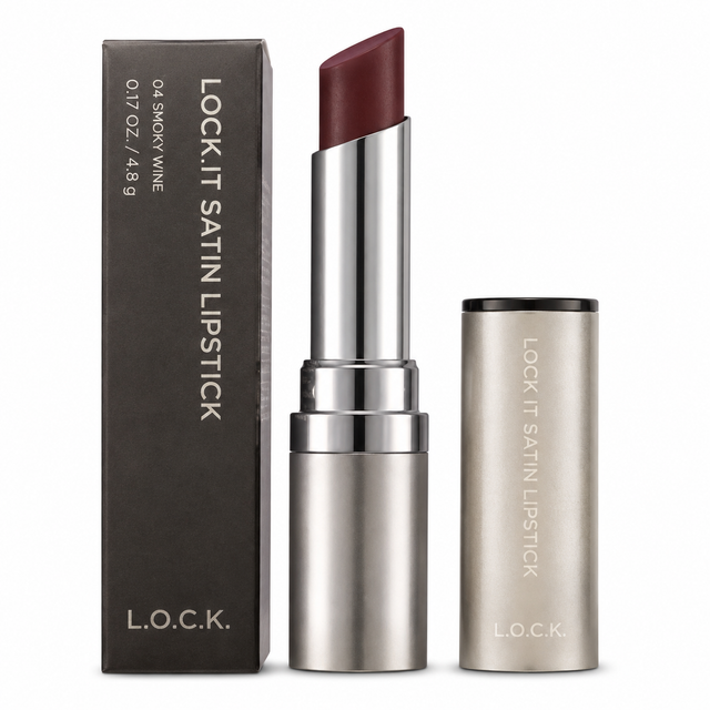 Lock It Satin Lipstick 0.17 oz Boxed Color: 04 Smoky Wine