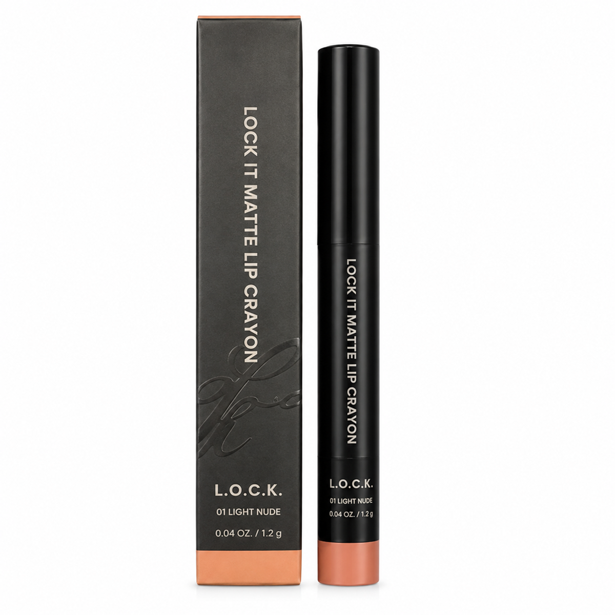 Lock It Matte Lip Crayon 0.04 oz Boxed Color: 01 Light Nude