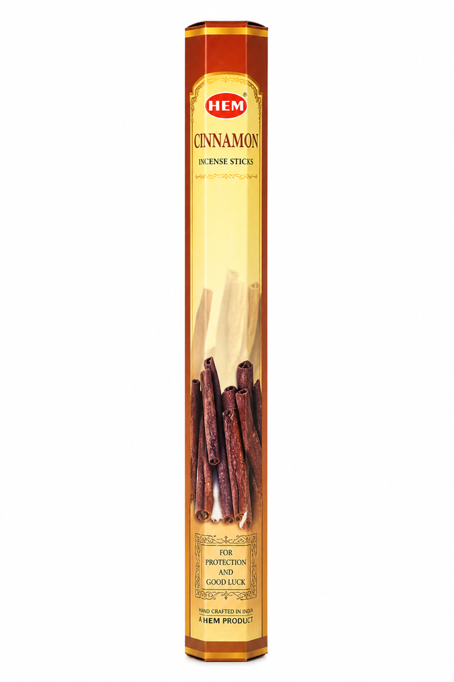 Hem Cinnamon Incense Sticks 20 Sticks Tube Hex Boxed