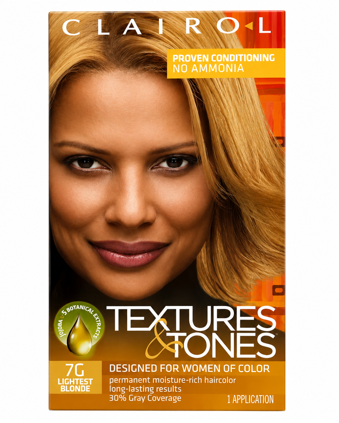 Clairol Textures and Tones 1 oz Boxed Color: 7G Lightest Blonde