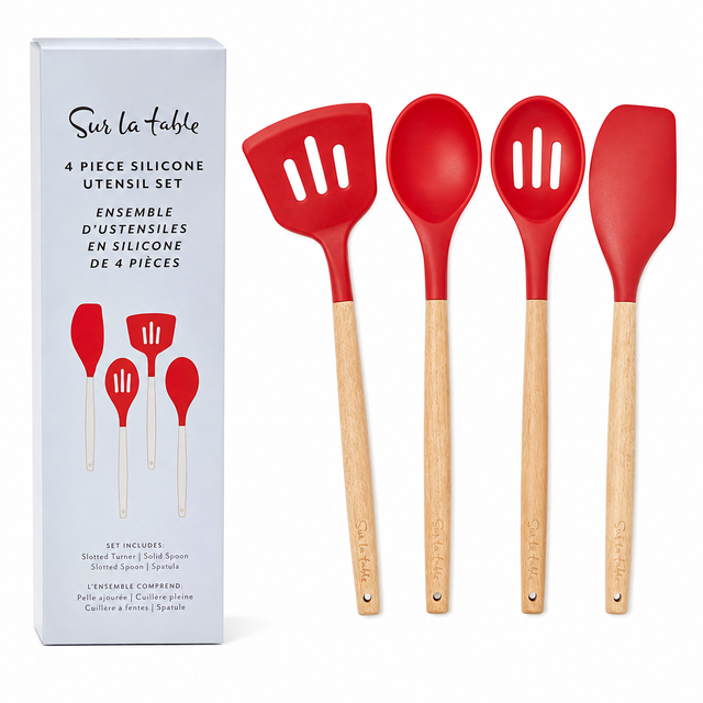 Sur La Table Utensil Red 4 Piece Set Boxed