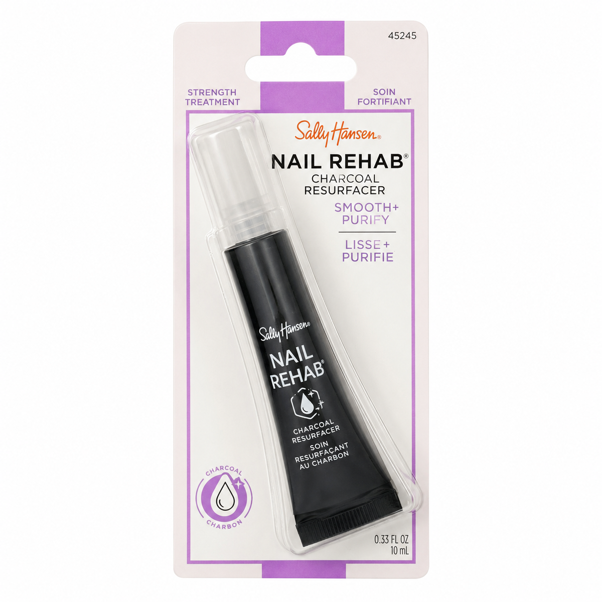 Sally Hansen Nail Rehab Charcoal Resurfacer 0.4 oz Carded