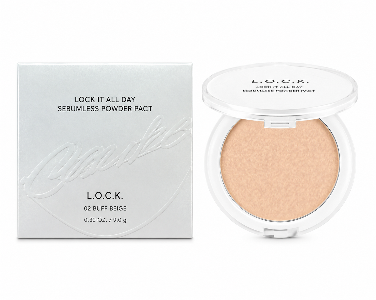 Lock It All Day Sebumless Powder Pact 0.32 oz Boxed Shade: 02 Buff Beige
