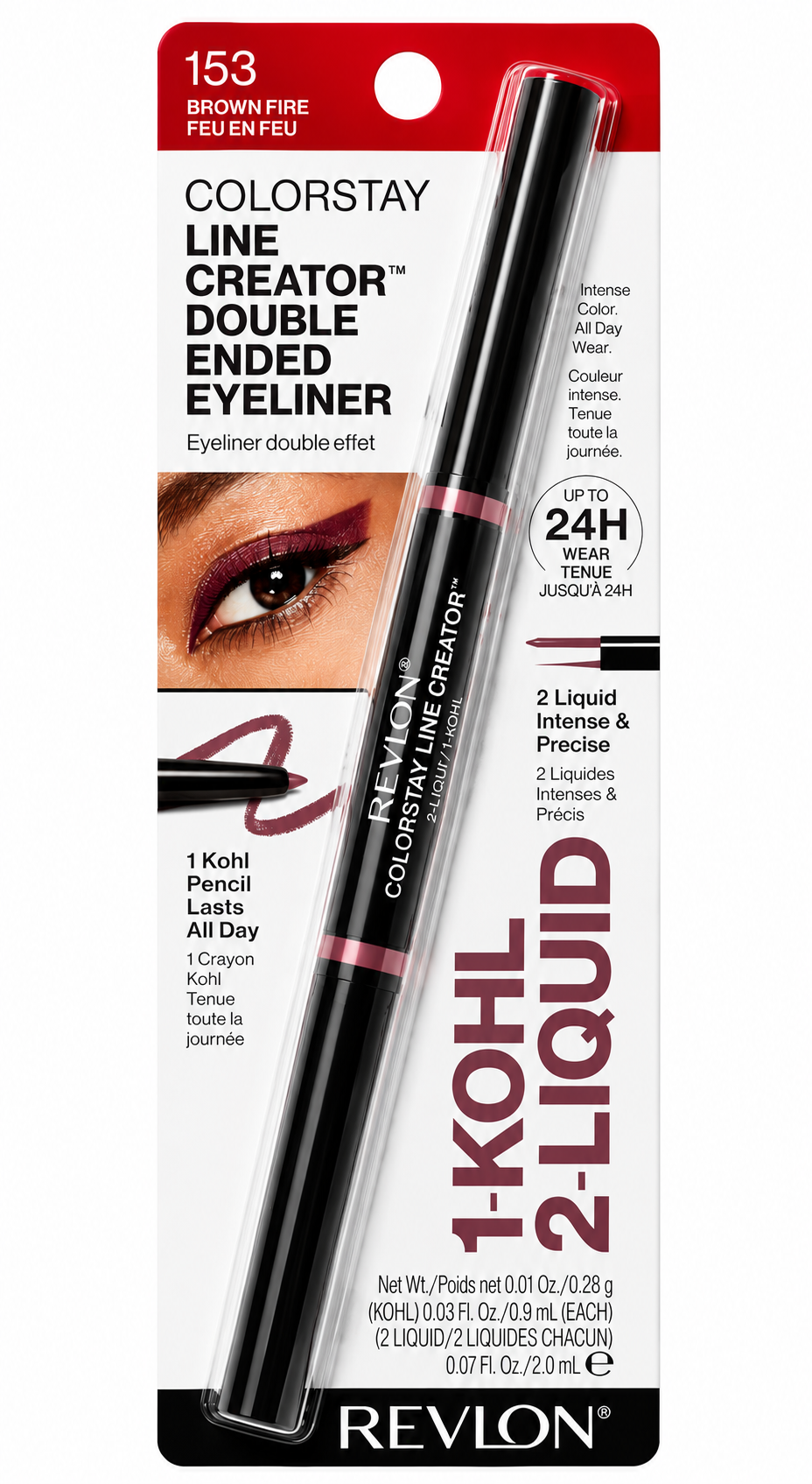Revlon ColorStay Line Creator Double Ended Eyeliner 0.07 oz Carded Color: 153 Shes On Fire