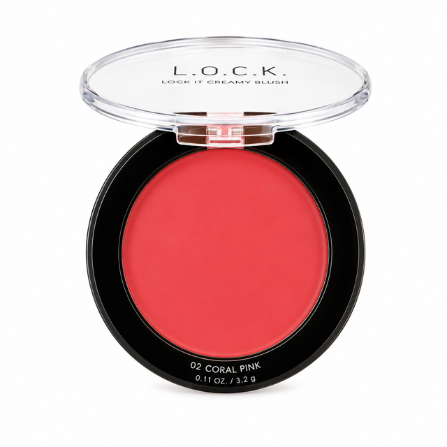 Lock It Creamy Blush 0.11 oz Sealed Color: 02 Coral Pink