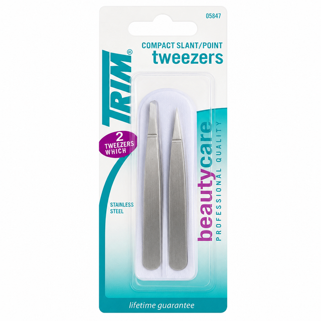 Trim Summer Beach 2 Pack Mini Tweezers 12 Pieces Carded