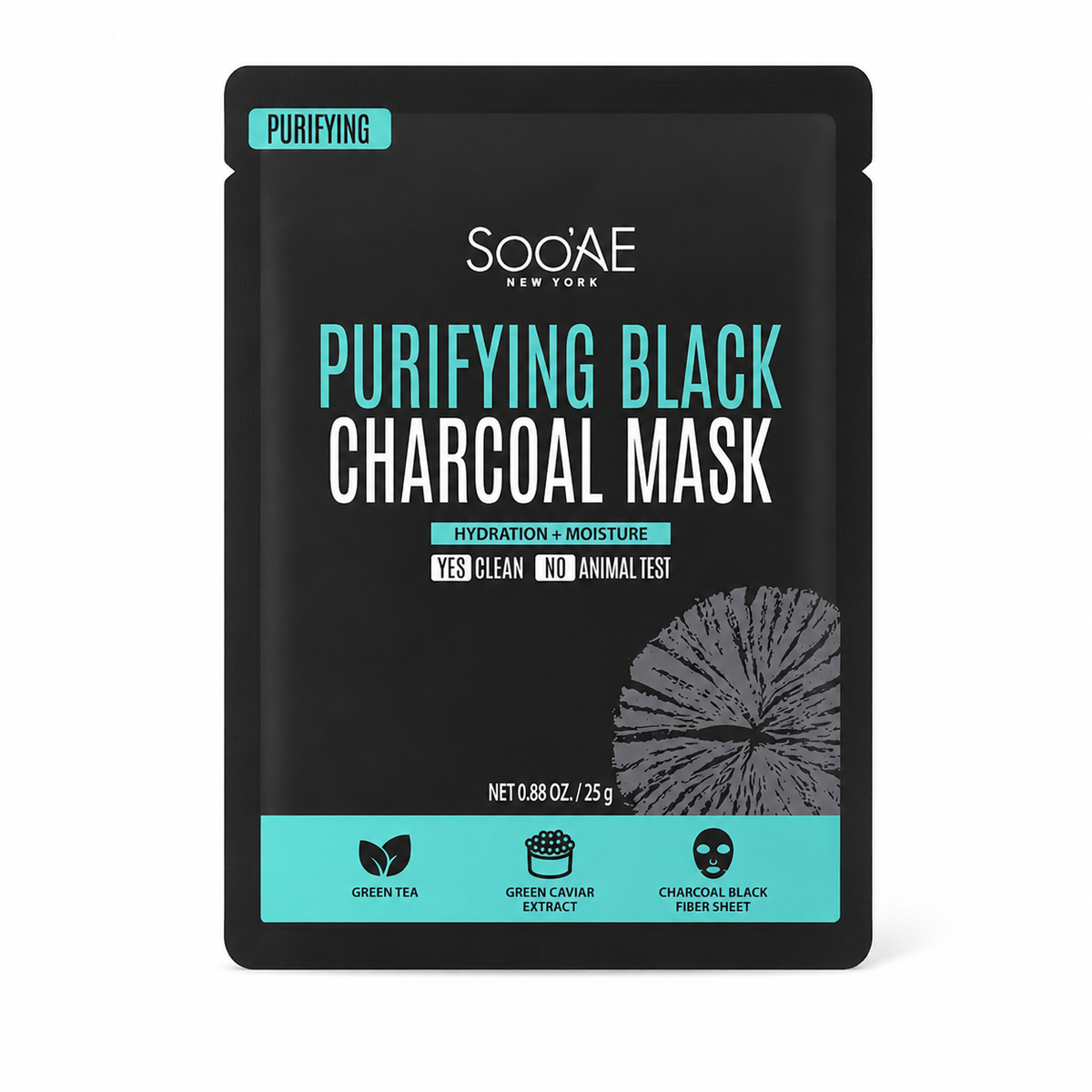 Soo'AE Purifying Black Charcoal Mask 0.88 oz Sealed