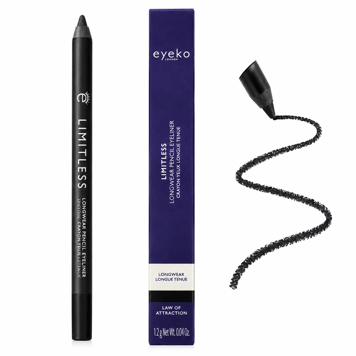 Eyeko London Limitless Longwear Pencil Eyeliner 0.04 oz Boxed