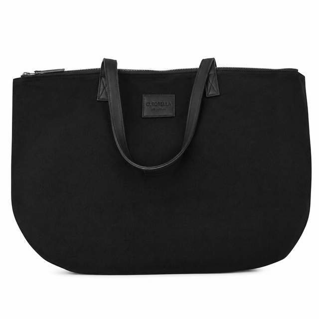 Cleobella Black Tote Zip Canvas Bag