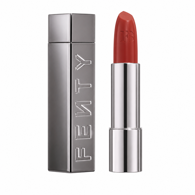 Fenty Beauty Icon Semi-Matte Lipstick 0.134 oz Unboxed Color: Grill Mast'r 02 with Metallic Nude Shell